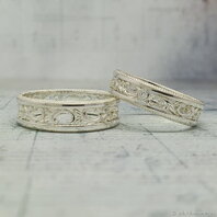 Обручальные кольца 4886 | 4886-Ю15476 из серебра, фигурные