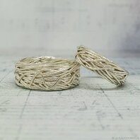 Обручальные кольца 43606904 | 43606904-Ю15495 из серебра, фигурные