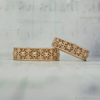 Обручальные кольца 43668870 | 43668870-Ю15497 из розового золота, фигурные