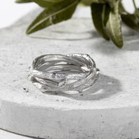 Обручальное кольцо 47653738-Ю15505 из серебра, фигурное