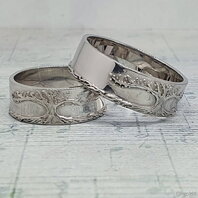 Обручальные кольца 49713550 | 49713550-Ю15541 из белого золота, фигурные