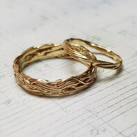 Обручальные кольца 40245990 | 40245990-Ю15544 из желтого золота, фигурные