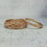 Обручальные кольца 43606552 | 43606552-Ю15558 из розового золота, фигурные