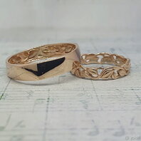 Обручальные кольца 49998934 | 49998934-Ю15567 из розового золота, фигурные