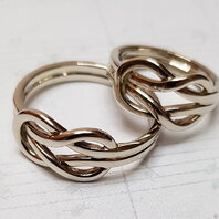 Обручальные кольца 40278716 | 40278716-Ю15574 из белого золота, фигурные