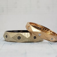 Обручальные кольца 40234502 | 40234502-Ю15612 из розового золота, фигурные