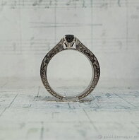 Помолвочное кольцо 43609320-Ю15676 из белого золота