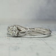 Помолвочное кольцо 43609236-Ю15678 из белого золота