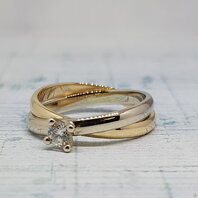 Помолвочное кольцо 40274270-Ю15736 комбинированное