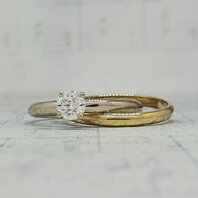 Помолвочное кольцо 40302952-Ю15746 комбинированное