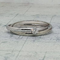 Помолвочное кольцо 49476548-Ю15773 из белого золота