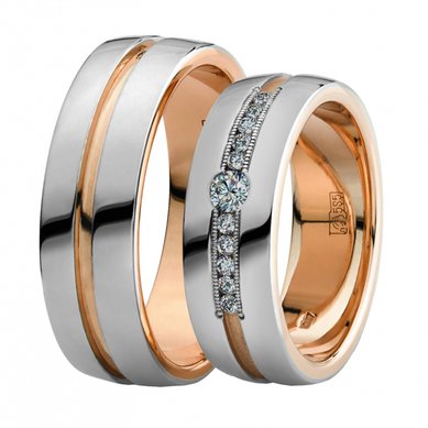 Обручальные кольца 10-230 | 10-231-Ю100 - Ювелирный магазин Юверос