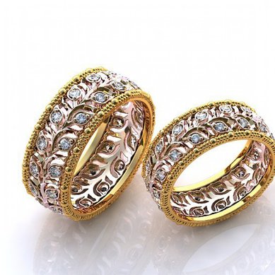 Обручальное кольцо 0041-Д10306 - Ювелирная выставка Дубровка