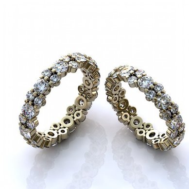 Обручальное кольцо 0035-Д10307 - Ювелирная выставка Дубровка