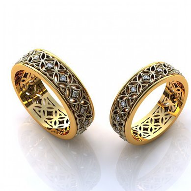 Обручальное кольцо 0009-Д10309 - Ювелирная выставка Дубровка