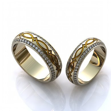 Обручальное кольцо 0006-Д10311 - Ювелирная выставка Дубровка