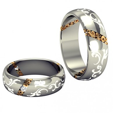 Обручальные кольца KO-OKNR008-K1034 - Ювелирный салон KotaOsta