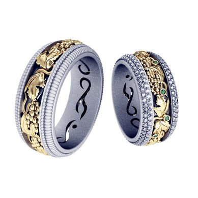 Обручальные кольца KO-OKNR012-K1037 - Ювелирный салон KotaOsta