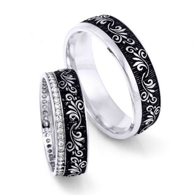 Обручальные кольца W-090 | W-090-S10394 - Ювелирный салон Skyline Jewelry