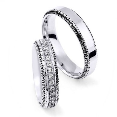 Обручальные кольца W-092 | W-092-S10396 - Ювелирный салон Skyline Jewelry