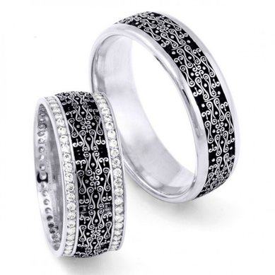 Обручальные кольца W-094 | W-094-S10398 - Ювелирный салон Skyline Jewelry