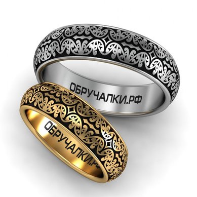 Обручальные кольца 9393 | 9393-O10418 - Студия обручальных колец OBRUCHALKI.com