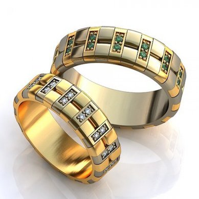 Обручальные кольца 15952 | 15952-O10439 - Студия обручальных колец OBRUCHALKI.com