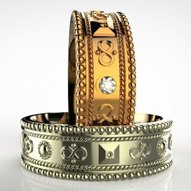 Обручальные кольца 1003-Н10494 - Ювелирный салон На Неглинной / Ювелиры Москвы