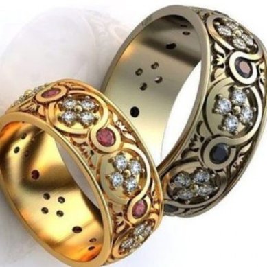 Обручальные кольца A10522 - Ювелирная компания AdamantCROWN