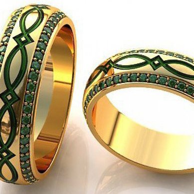 Обручальные кольца A10525 - Ювелирная компания AdamantCROWN