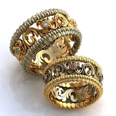 Обручальные кольца J10983 - Ювелирная студия JEWELRY & DIAMONDS