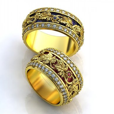 Обручальные кольца J10987 - Ювелирная студия JEWELRY & DIAMONDS