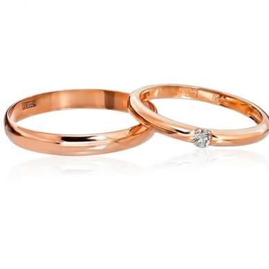 Обручальные кольца 30012000 | 25012280БР1-I11504 - Ювелирный салон INEKA