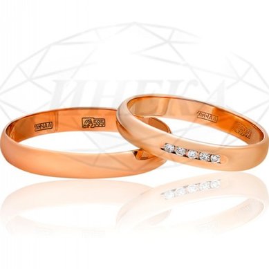 Обручальные кольца ГЛ-30-01-2-09 | 3001212070Бр5-I11506 - Ювелирный салон INEKA