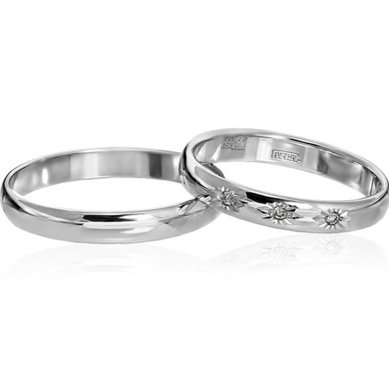 Обручальные кольца ГЛ-30-02-2-09 | 30022050БР3-I11510 - Ювелирный салон INEKA