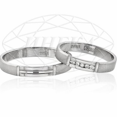 Обручальные кольца АС-30-02-1-10-322М | АС-30-02-1-10-322МБР5-I11515 - Ювелирный салон INEKA