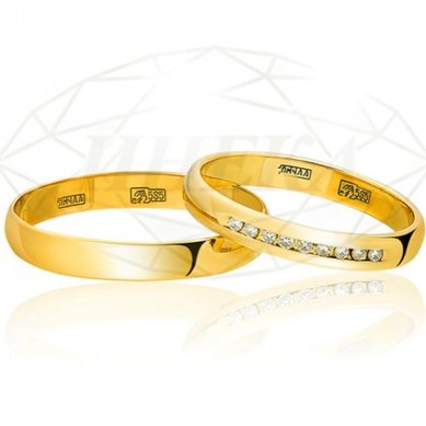 Обручальные кольца ГЛ-30-03-2-09-000 | 3003212064БР9-I11518 - Ювелирный салон INEKA