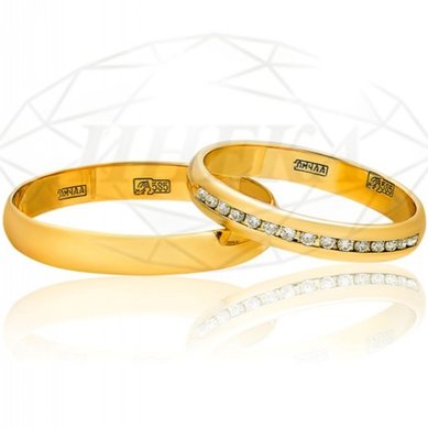 Обручальные кольца ГЛ-30-03-2-09-000 | 3003212072Бр15-I11519 - Ювелирный салон INEKA