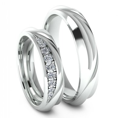 Обручальные кольца 390W | 390M-G11820 - Ювелирная компания Gem Tech / Джем Тэк