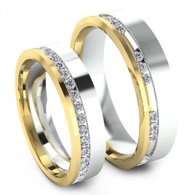 Обручальные кольца 388W | 388M-G11822 - Ювелирная компания Gem Tech / Джем Тэк