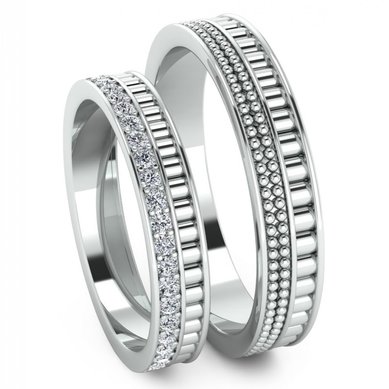 Обручальные кольца 389W | 389M-G11828 - Ювелирная компания Gem Tech / Джем Тэк