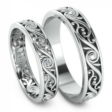 Обручальные кольца 378W | 378M-G11829 - Ювелирная компания Gem Tech / Джем Тэк