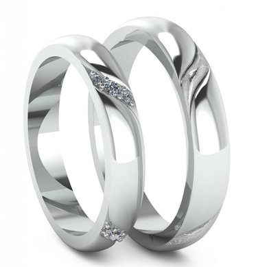 Обручальные кольца 379W | 379M-G11834 - Ювелирная компания Gem Tech / Джем Тэк