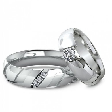 Обручальные кольца 393M | 393W-G11835 - Ювелирная компания Gem Tech / Джем Тэк