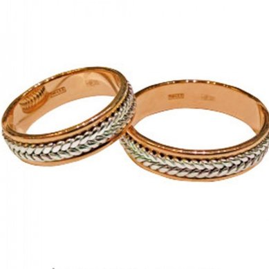 Обручальные кольца В-50-01-1-10-213 | В-50-01-1-10-213-I11837 - Ювелирный салон INEKA