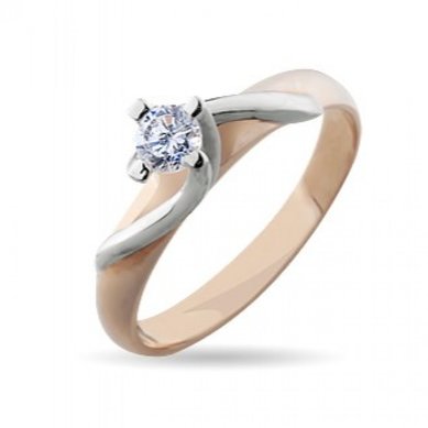 Помолвочное кольцо 0300810003704-V11917 - Ювелирная компания Vangold