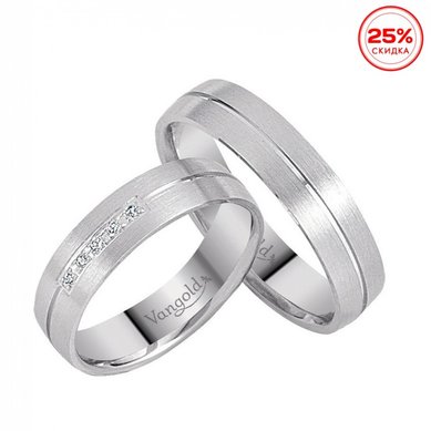 Обручальные кольца 0210901000370 | 0210900100370-V11918 - Ювелирная компания Vangold