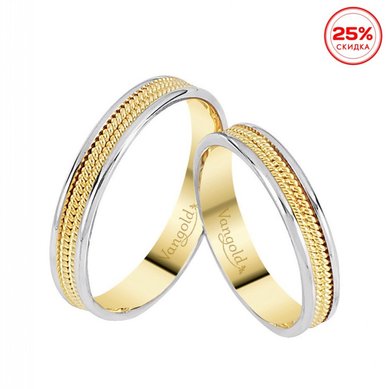 Обручальные кольца 0211200100392-V11921 - Ювелирная компания Vangold