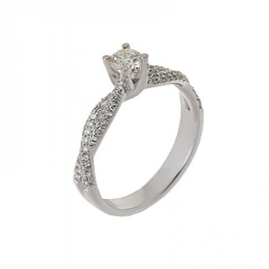Помолвочное кольцо 0110901007351-V12092 - Ювелирная компания Vangold