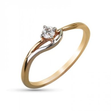 Помолвочное кольцо 0301301006336-V12108 - Ювелирная компания Vangold